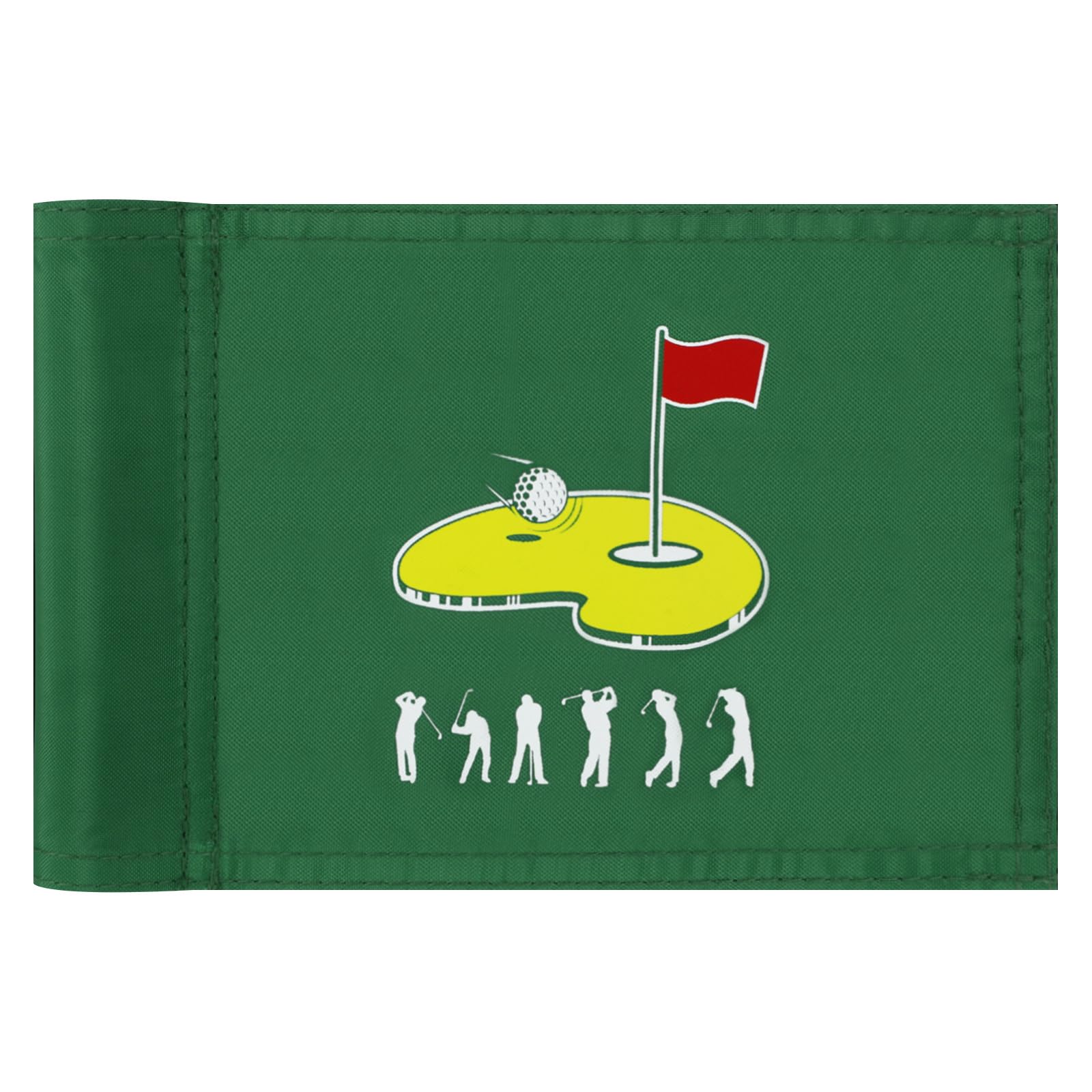 Mindsoft Mini Golf Flag 9 x 6 Inch Golf Pin Flags for Putting Green 420d Nylon Double-sided Silk-screened Waterproof for Backyar