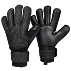 Renegade Gk Fury Nightfall Goalie Gloves With Pro-Tek Finger Spines | 4Mm Giga Grip & 4Mm Duratek | Black Soccer Goalkeeper Glov