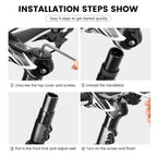 Rainflowwer Bike Stem 28.6Mm (1-1/8), 135Mm Aluminum Adapter Adjustable Alloy Handlebar Stem Riser For Mountain Bike, Road Bike,