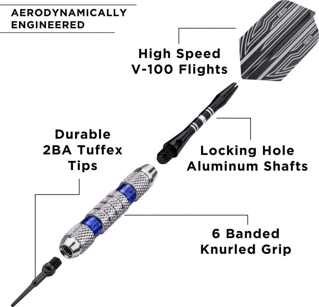 Viper Wind Runner Soft Tip Darts, Blue Rings, 18 Grams