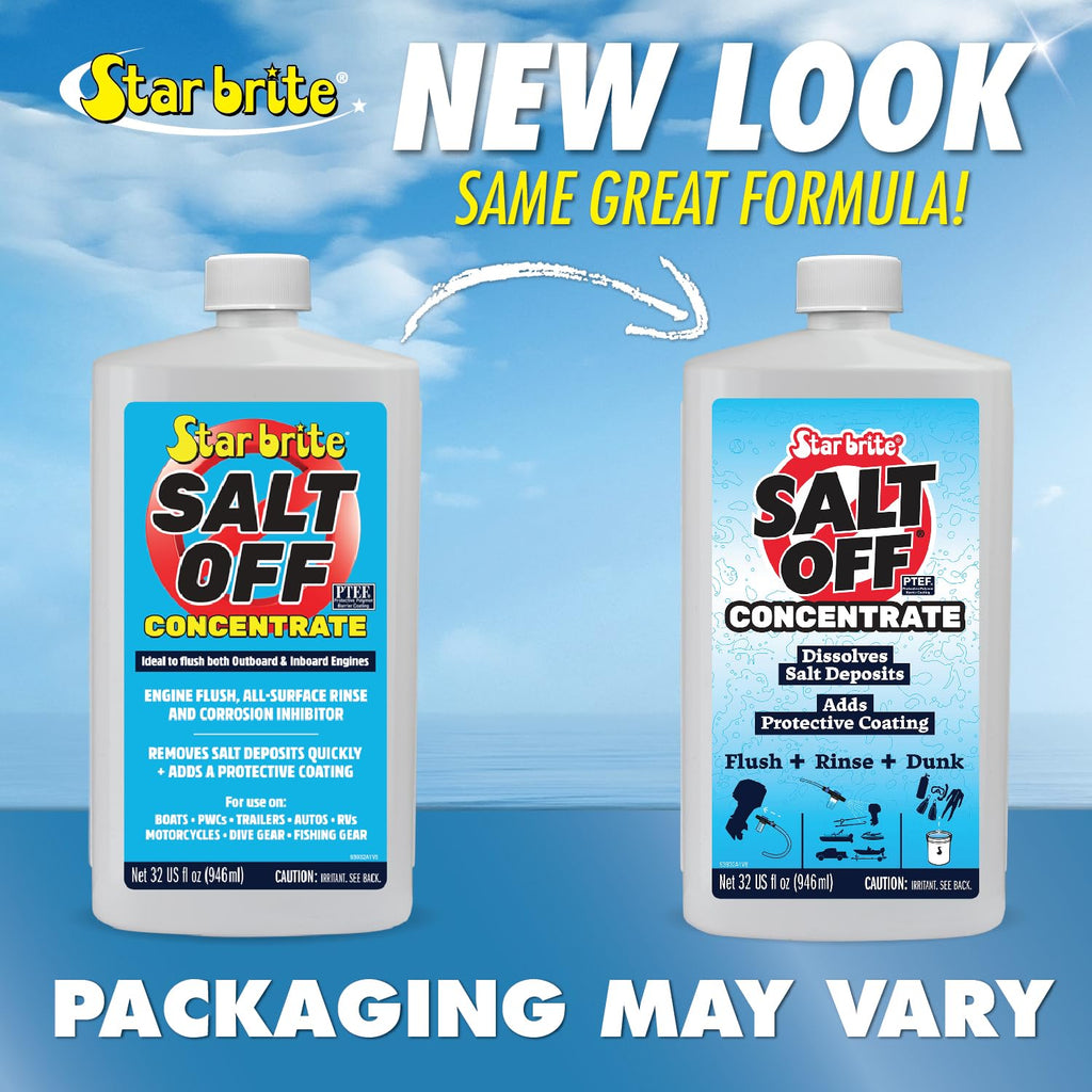 Star Brite Salt Off Concentrate Kit - Ultimate Boat Salt Remover & Marine Engine Flush - 32 Oz. With Applicator - Perfect For Ou