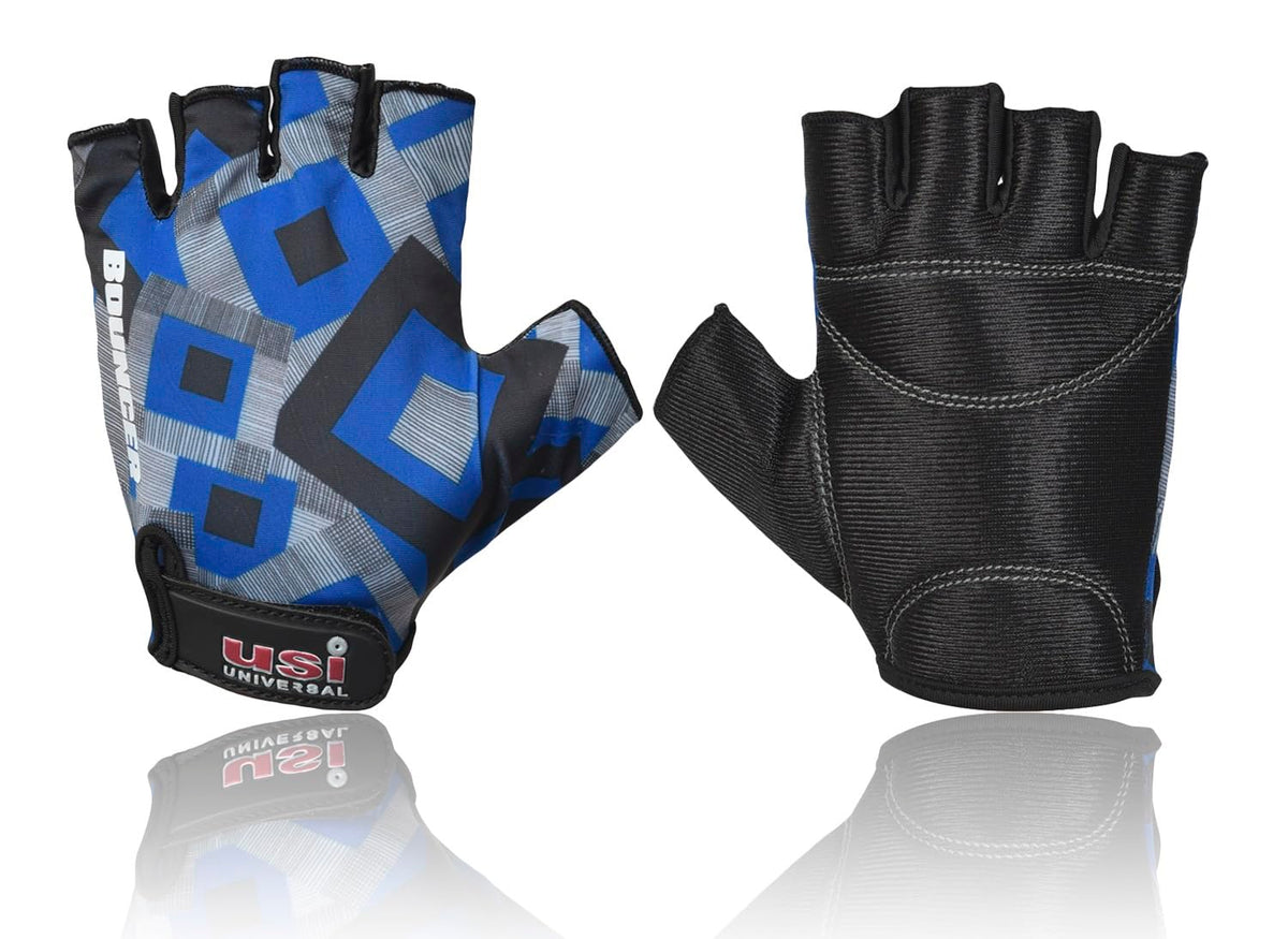 USI UNIVERSAL Gym Gloves, 733BR Bouncer Fitness Gym Gloves for Men Women, Workout Weightlifting Gloves, Microfiber, Padded Palm,