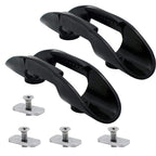 Yyst Track Mount Kayak Paddle Clip Track Mount Paddle Holder Fishing Net Clip W Track Mount U Style - No Track, No Paddle (2)