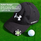 Slopemaster Progreen Reader - Golf Hat Clip Ball Marker With High Precision Green Reading Aid Golf Accessories For Men Women(Bla