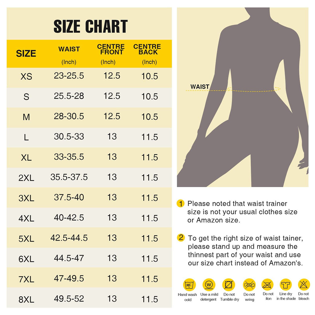 Wonder-Beauty Waist Trainer For Women Plus Size Two Neoprene Workout Corset Cincher Trimmer Sauna Belt With Zipper