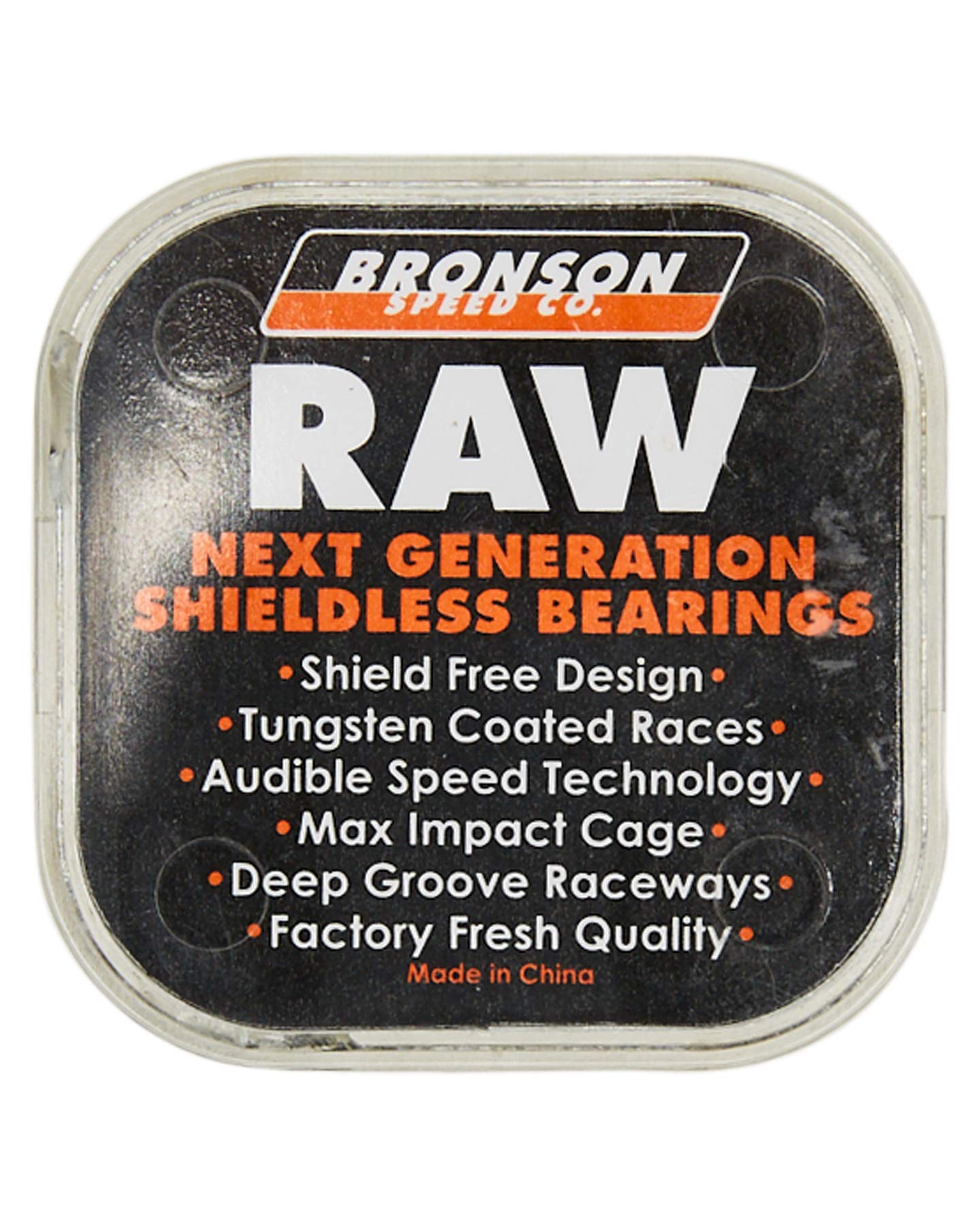 Bronson Speed Co. Raw Box/8 Skateboard Bearings - 1 Set