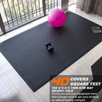 Anngrowy Large Exercise Mat 8'X5'X7Mm Workout Mat For Home Gym Mats Exercise Gym Flooring Rubber Fitness Mat Large Yoga Mat Card