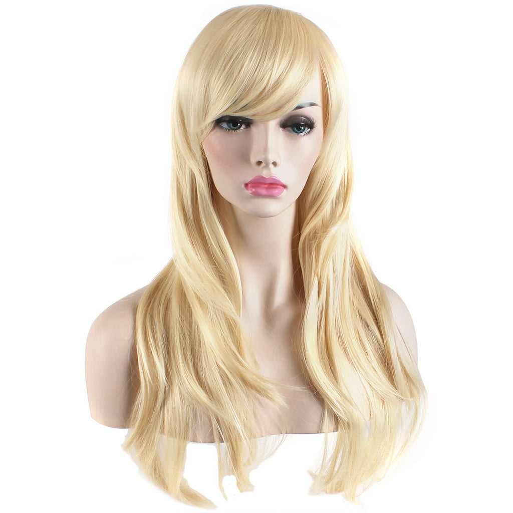 Akstore 28 70Cm Fashion Wigs Long Wavy Curly Hair Cosplay Wig  Wig Cap (Golden)