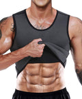 Nonecho Mens Sauna Vest Suit Sbr Diving Material Sweat Like Crazy Water Weight Loss Burn More Fat Ss90 Dark Gray XxLarge