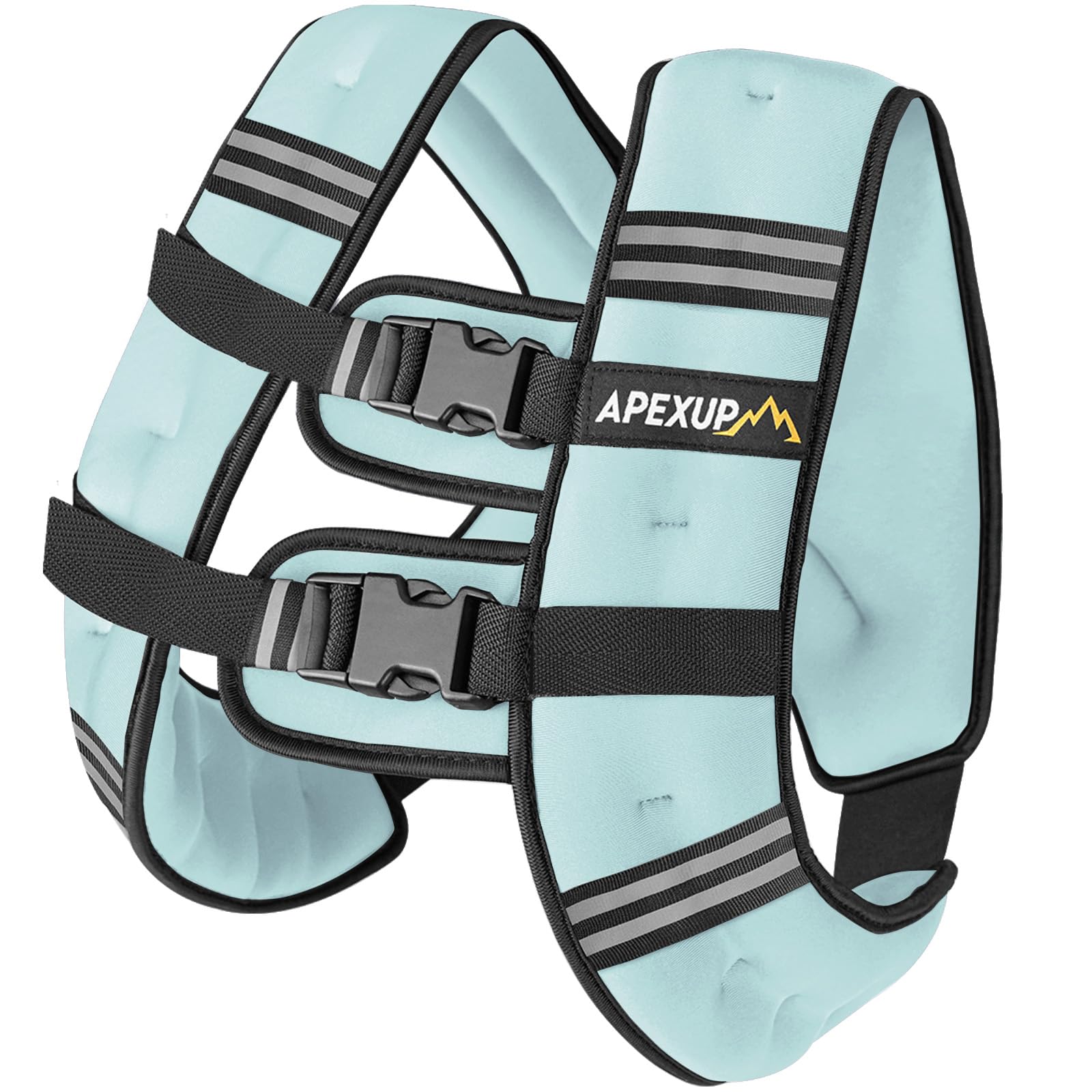 APEXUP 20lbs Weighted Vest Men Women, Weight Vest for Women Workout Equipment for Strength Training Running (Pastel Blue)