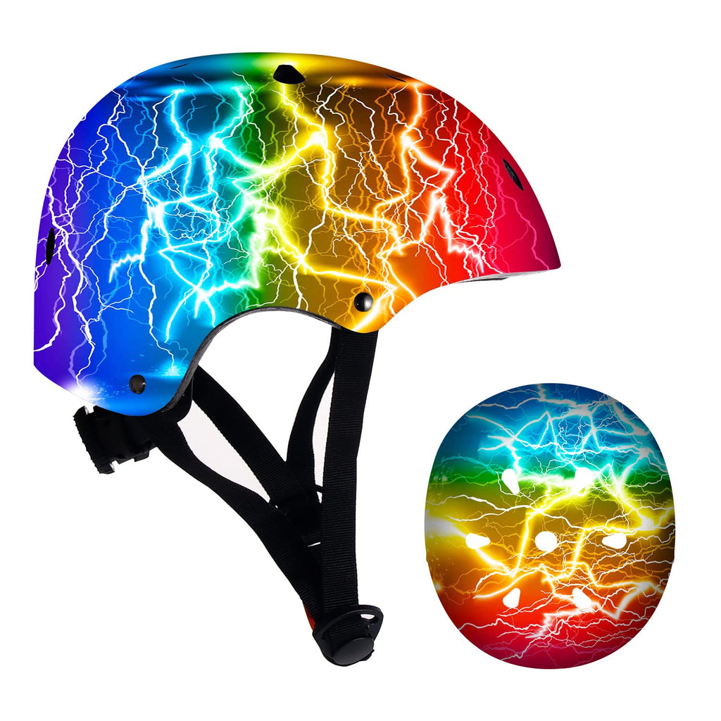Jeefree Skateboard Cycling Helmet,Kids Adjustable Bike Helmet Suitable For Toddler Kids Youth Boys Girls,Multi-Sport Scooter Rol