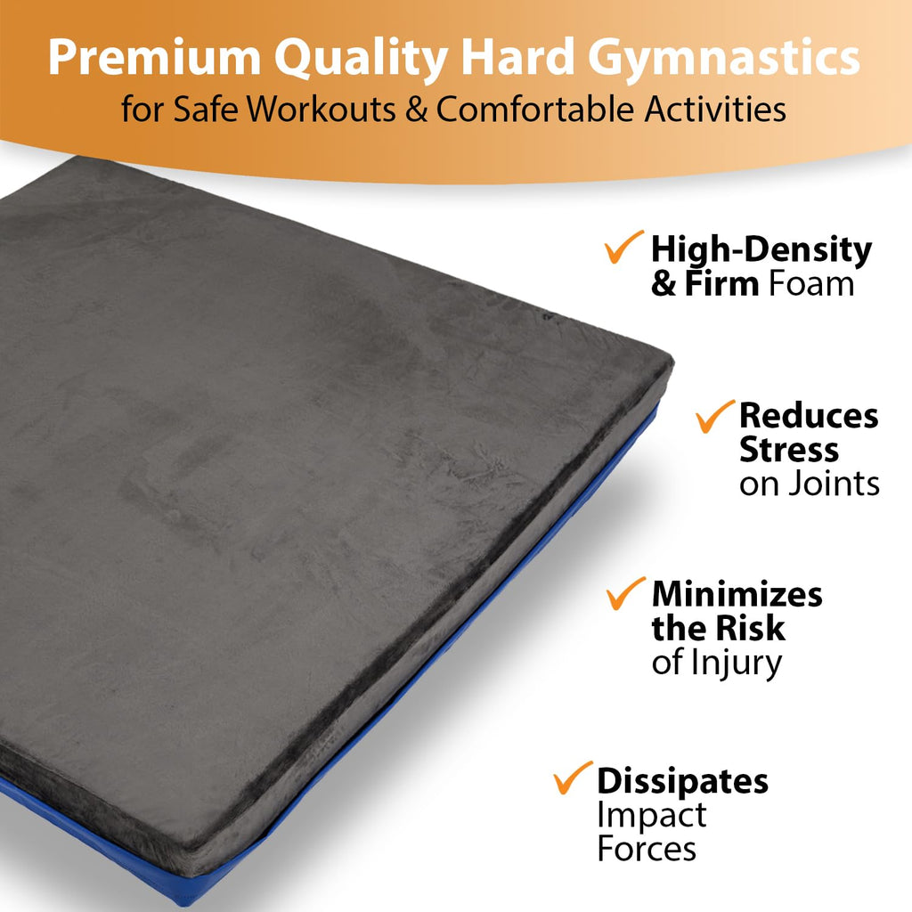 Foamma Soft Gymnastics Mat - Velvet Landing Mat For Kids And Adults, Exercise Mat With Velvet Washable Cover, High-Density Tumbl