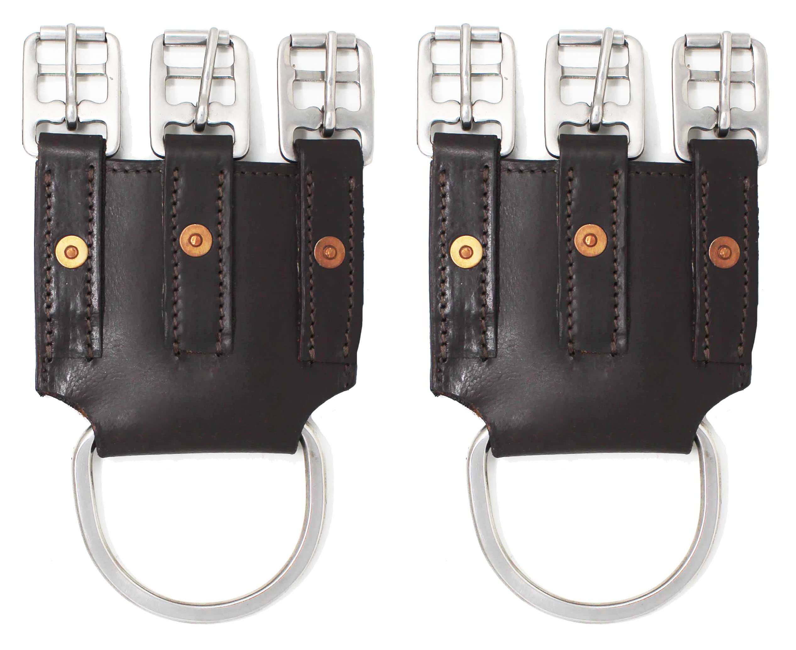 Challenger Horse Set Of 2 Brown Leather Western English 3 Buckle Girth Converter 403Gc04Br