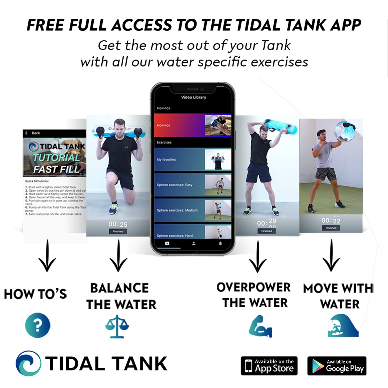 Tidal Tank Sphere - Original Aqua Ball With Water Weight - Sandbag Alternative, Ultimate Core And Balance Workout - Portable Sta