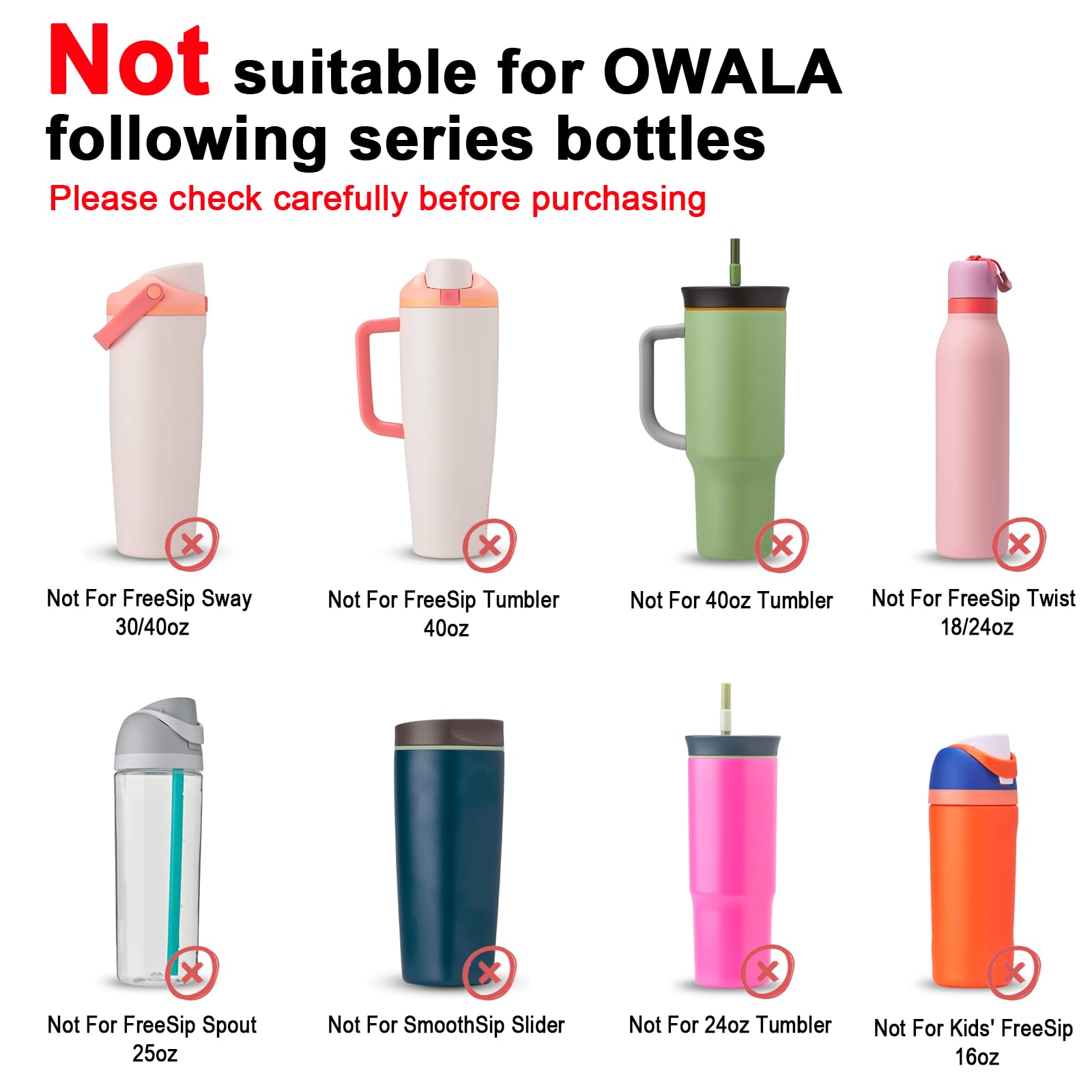 Alwenid 2PCS Silicone Water Bottle Boot for Owala 24oz, Anti-Slip Protective Sleeve Bottom Bumper Protector for FreeSip, Twist,