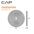 CAP Barbell Cast Iron Standard 1-Inch Weight Plate Set - Barbell Weights for Home Gym, Strength Training, and Weightlifting, 7.5
