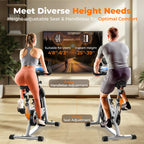 Yosuda Indoor Cycling Bike Stationary - Cycle Bike With Ipad Mount ?Comfortable Seat Cushion (Gray)