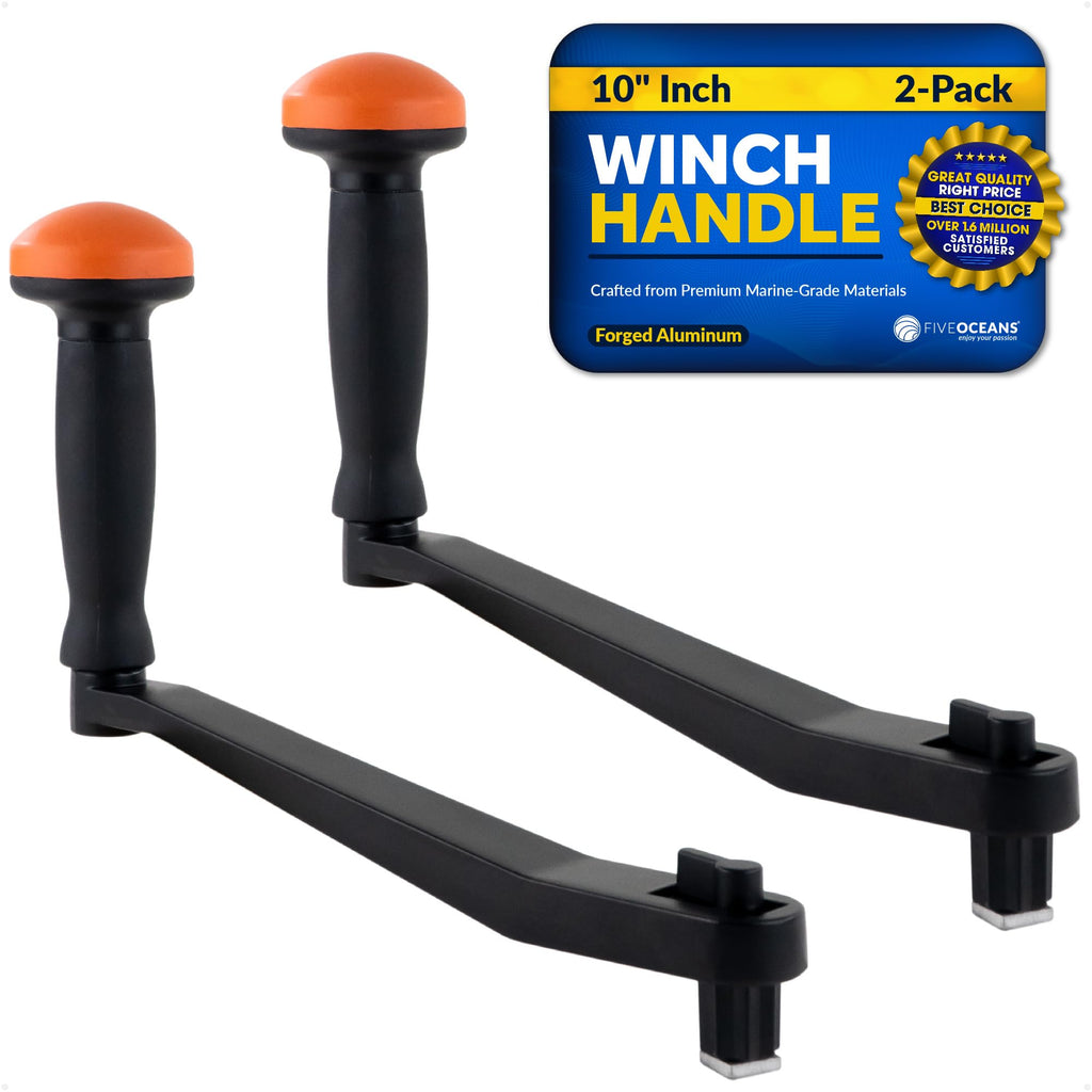 Five Oceans Universal Aluminum Lock-In Winch Handle, 10 Inches - Fo3743-M2