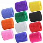 Stoncel 12 Pairs Colorful Sports Wristbands Cotton Sweatband Wristbands Wrist Sweatbands Wrist Sweat Bands For Tennis,Sport, Bas