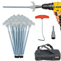 Keovoker 48 Pack Screw in Tent Stakes Heavy Duty-8    Metal Pegs for Ground, Drill in Camping Stake with Hex Head Driver, Spikes