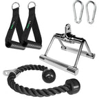 A2Zcare Combo Tricep Press Down Cable Attachment - Cable Machine Accessories For Home Gym With Multi Option (F. Combo V-Handle W
