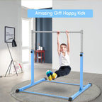 Safly Fun Gymnastics Bar For Kids Ages 3-15 For Home - Steady Steel Construction, Anti-Slip, Easy To Assemble, 3 To 5 Adjustable