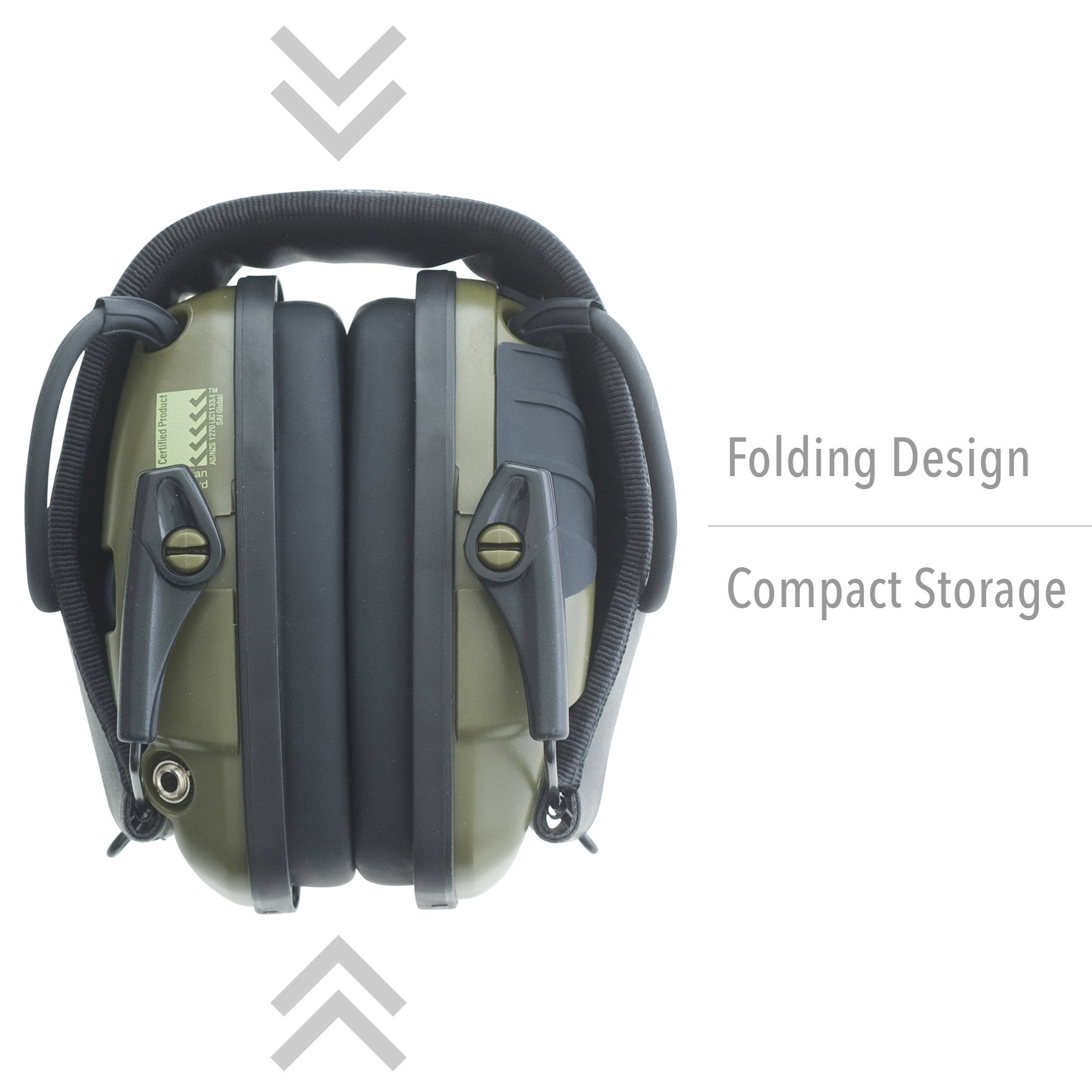 Howard Leight By Honeywell Impact Sport Sound Amplification Electronic Shooting Earmuff, Green