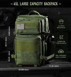 Saboos Gym Backpack For Women Tactical Military Outdoor Hiking Travel Camping Backpack Nylon Large Rucksack 45L