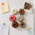 Donut Fridge Magnets Set of 6, Cute Refrigerator Magnets for Kitchen, Strong Magnetic Hold for Fridge, Whiteboard, Locker & Fili