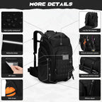 Maelstrom Tactical Backpack For Men, 40L Military Backpack,Water Resistant Assault Pack For Women, 3-Day Bug Out Bag For Hiking,