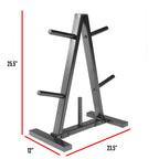 Cap Barbell 1-Inch Plate Tree Rack, Black