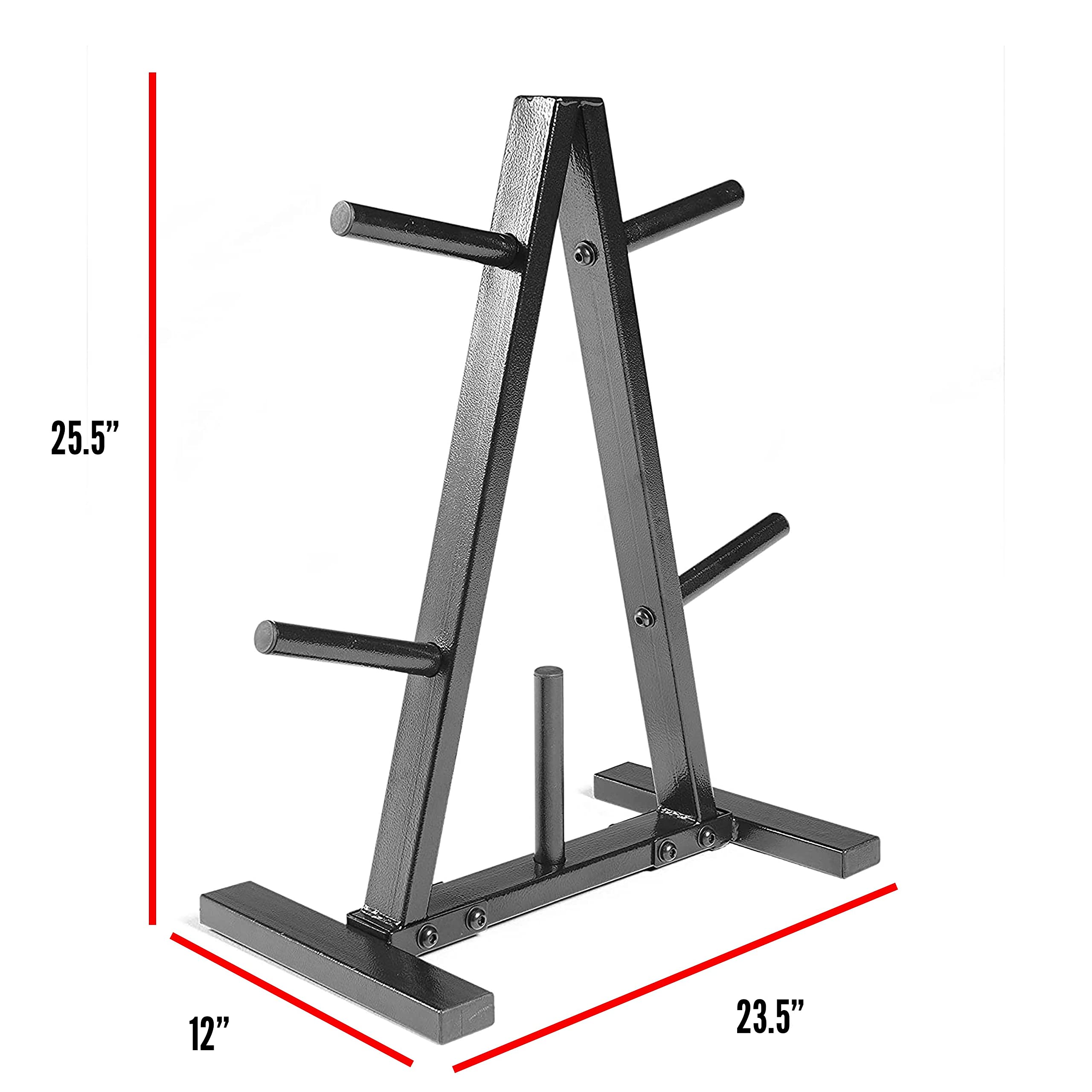 Cap Barbell 1-Inch Plate Tree Rack, Black