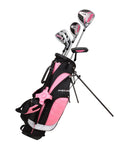 Left Handed Pink Junior Golf Club Set For Age 9 To 12