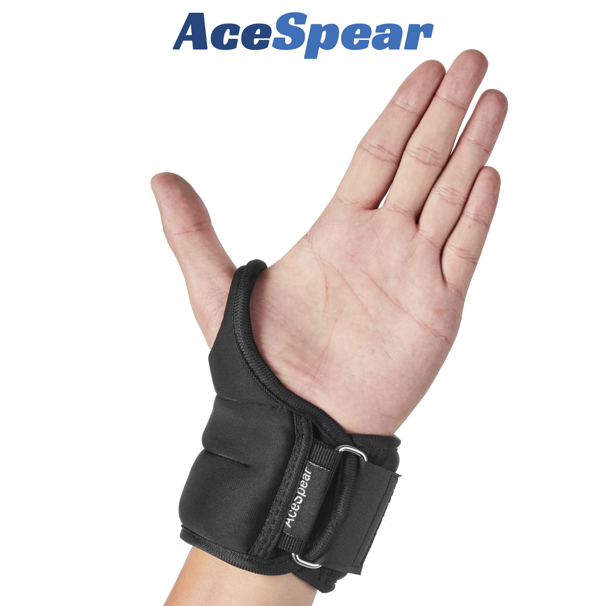 AceSpear Wrist Weights with Thumb Loops Lock for Men Women 1lb*2 2lbs*2 3lbs*2 Ankle Weights Weighted Gloves for Running Strengt