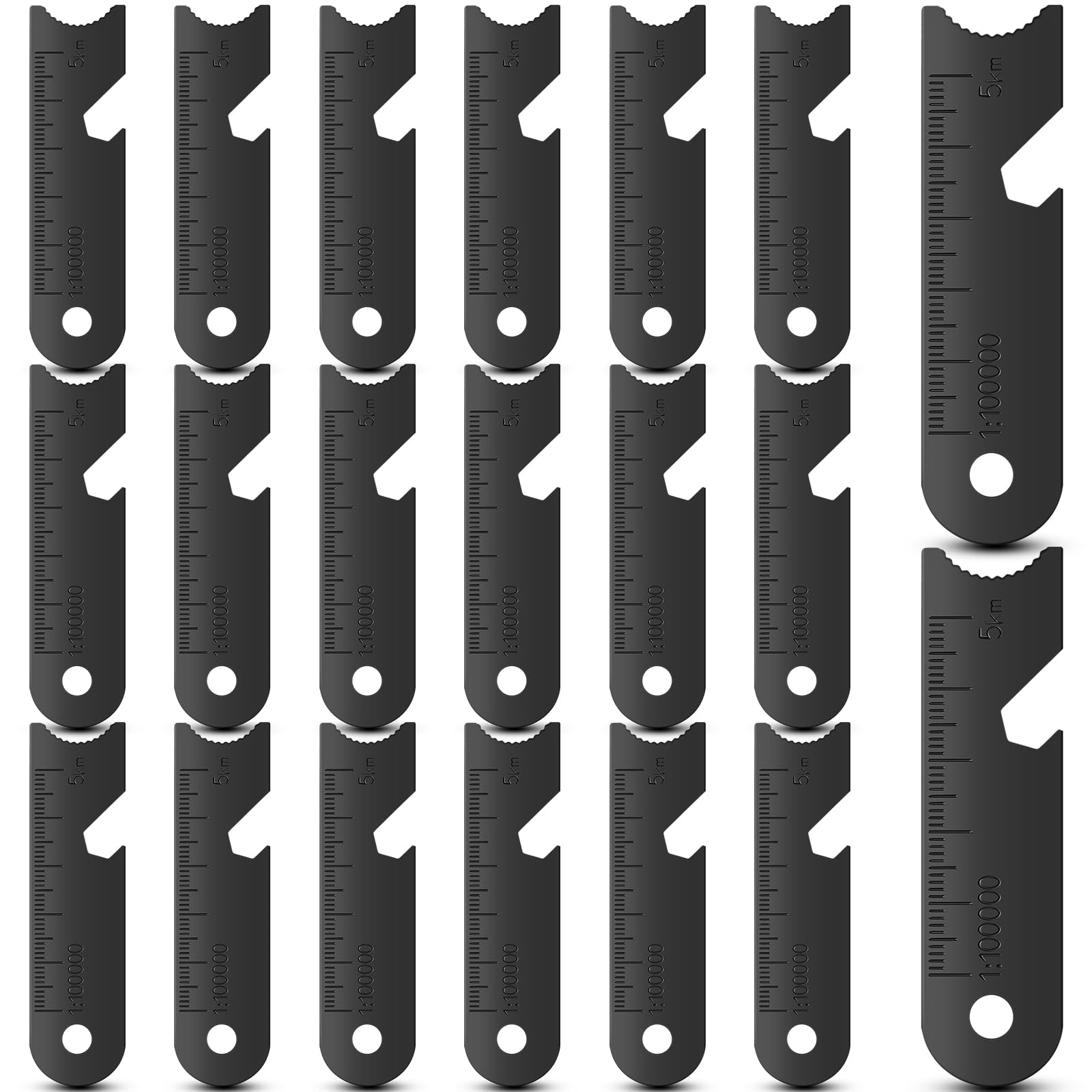 Bbto 20 Pieces Striker Scraper Ferrocerium Steel Rod Striker Flint For Survival Drilled Camping Hiking