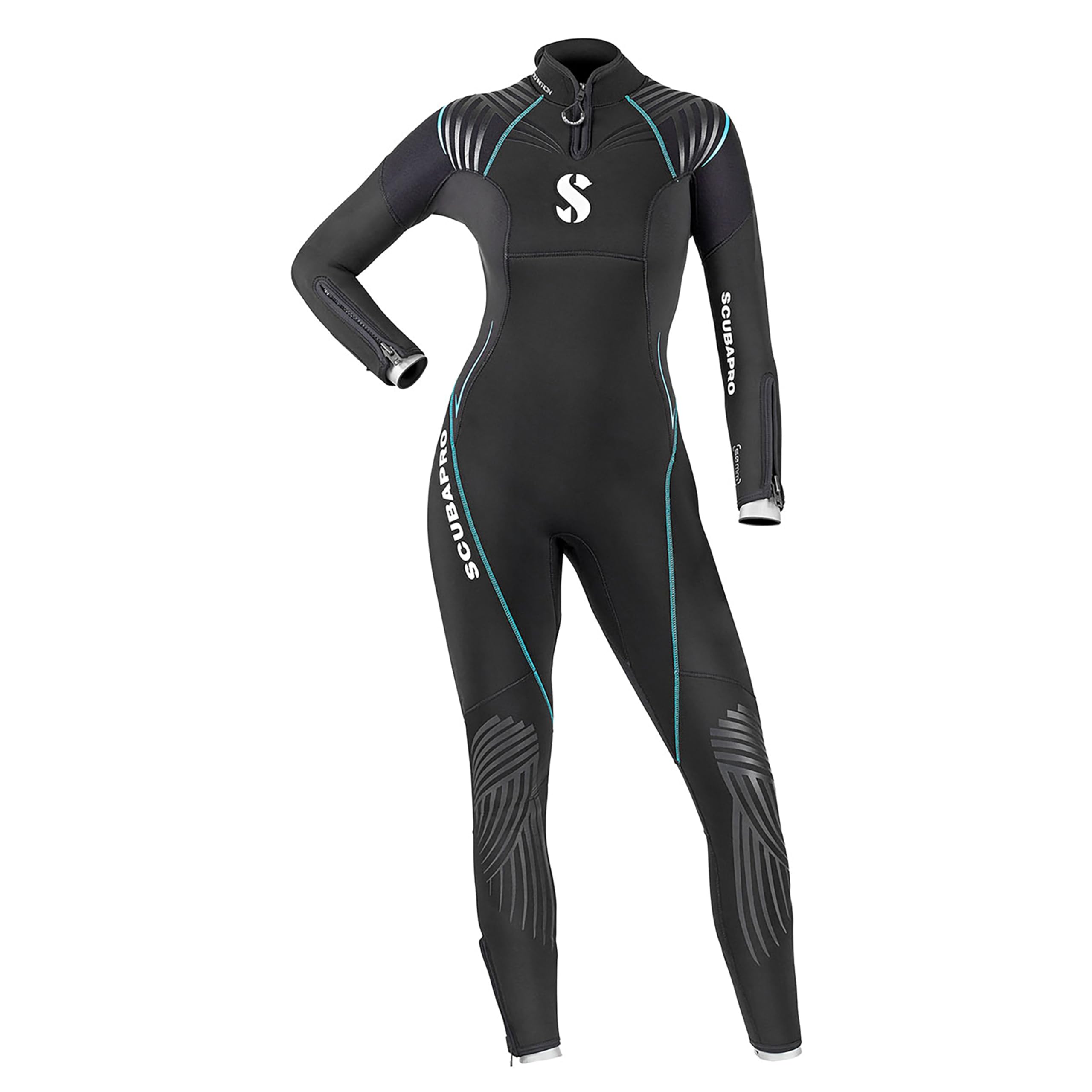 SCUBAPRO Definition Steamer, Women, 5MM, Black/Turquoise, XLS