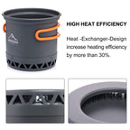 Widesea Camping Cookware Outdoor Pot Pan Cooking Equipment Heat Exchange Design For Hiking Backpacking