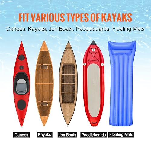 Vevor Heavy Duty Kayak Cart, 350Lbs Load Capacity, Foldable Canoe Trolley With 13'' Beach Wheels, Adjustable Carrier Width & Non