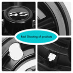 10L0L Golf Cart Wheel Covers Hub Caps For Ezgo, Club Car, Yamaha - 8 Inch Snap-On Installation, Black, Set Of 4