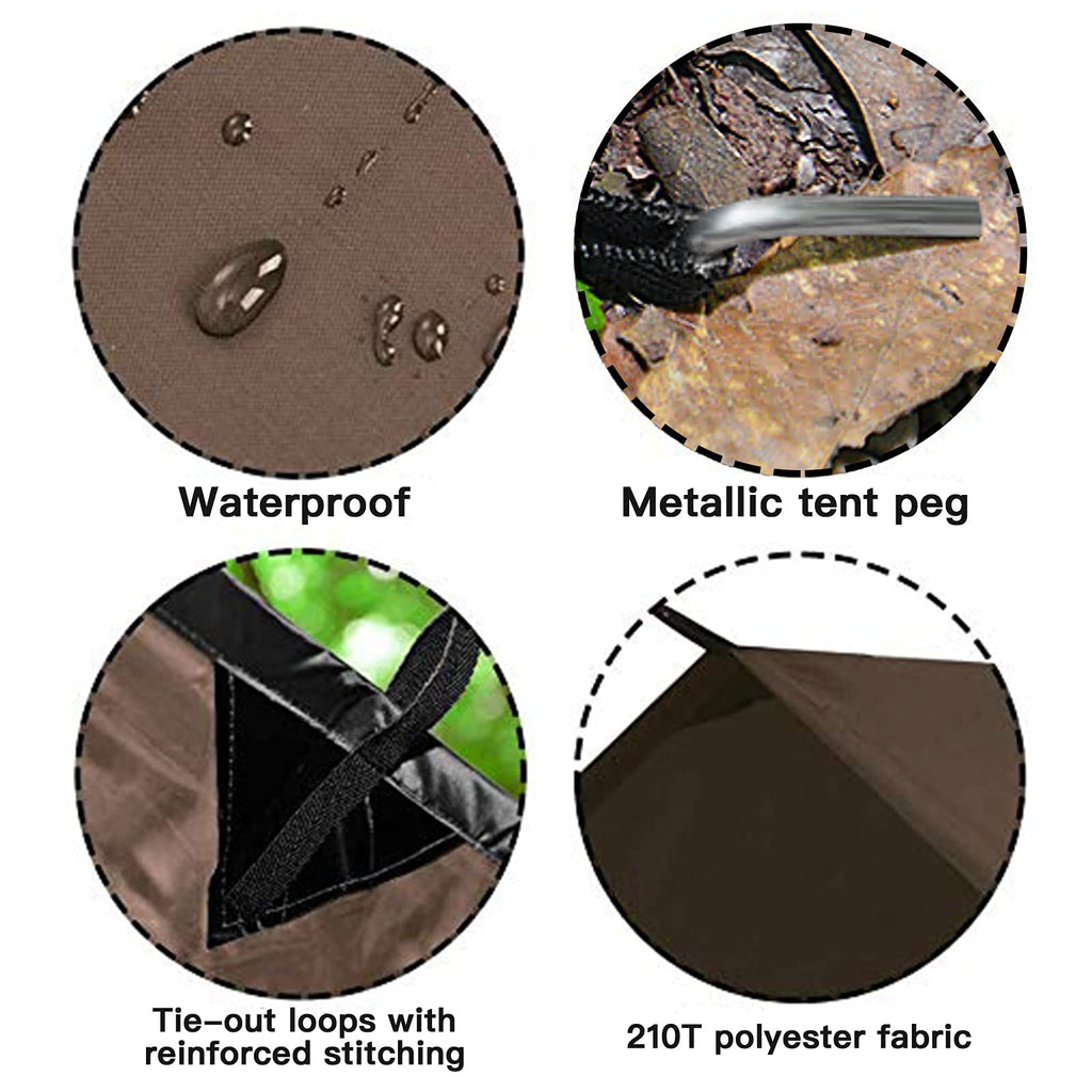 Kalinco Camping Tarp Waterproof, 10X12Ft Hammock Rain Fly Tarp Tent, Multifunctional Tent Footprint, Lightweight And Compact For