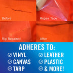 Repair Tape Fabric Repair Boat Covers Canvas Pop Up Camper Rv Awning Tarp Canopy Tear & Vinyl Waterproof Bimini Tops Sail Air Ma