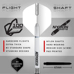 Red Dragon Pegasus Soft Tip: 20G - Tungsten Darts Set With White Stems, White Flights And Case
