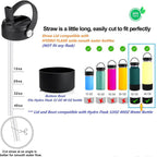 Llcjyycy Lids With Straw For Hydroflask Wide Mouth 32 40 Oz And Water Bottle Boot For Hydro Flask Sports Water Bottles 32 40Oz,B