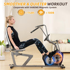 Vanswe Recumbent Exercise Bike For Adults Seniors - Recumbent Bikes For Home With Magnetic Resistance, Bluetooth And App Connect