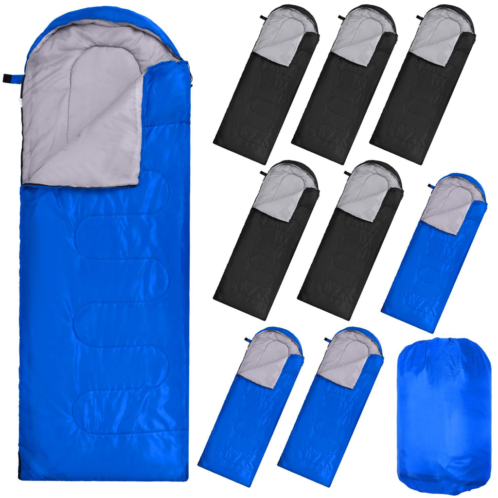 10 Pcs Camping Sleeping Bag For Adults Bulk 4 Season Cold Warm Winter Sleeping Bag For Homeless Waterproof Lightweight With Comp