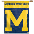 Wincraft NCAA Michigan Wolverines 27x37 Vertical Banner College Vault Design, Team Colors, One Size