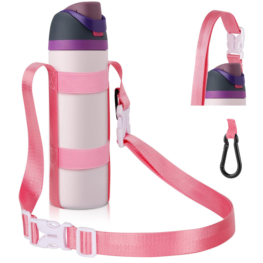 Water Bottle Holder Strap, For Owala Hydro Flask Iron Flask 16Oz/24Oz/32Oz/64 Oz Universal Water Bottles, With Carabiner, Hand F