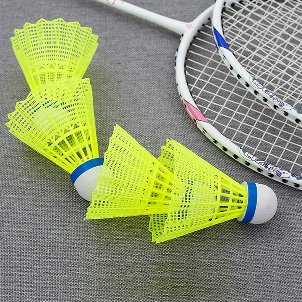 Zhenan 12-Pack Advanced Nylon Feather Shuttlecocks,77 Grains-High Speed Badminton Balls (Yellow,Nylon) With Great Stability And