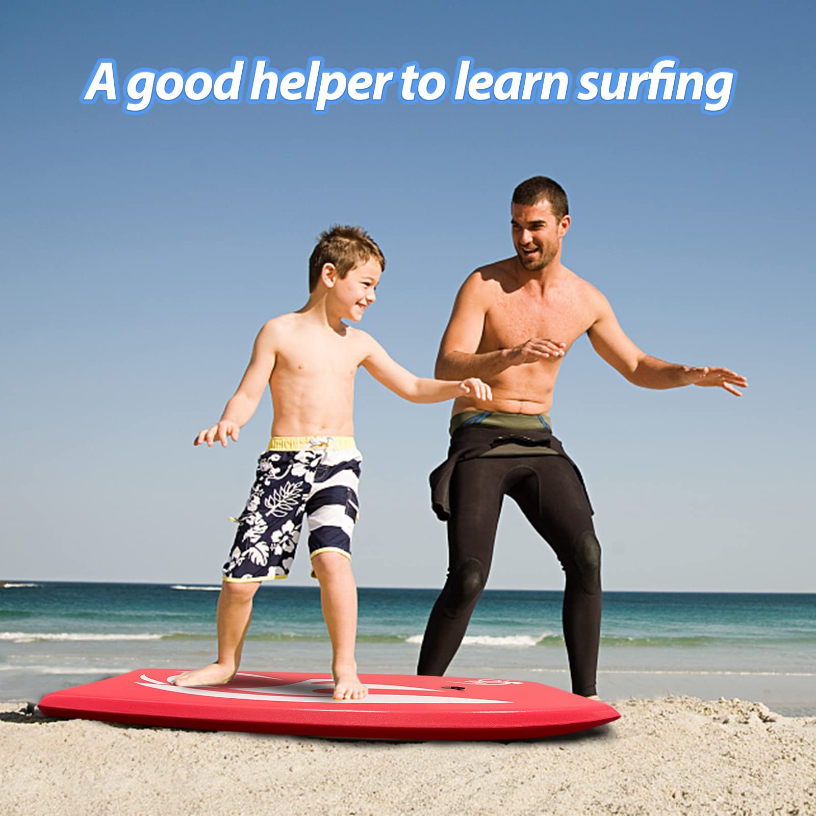 Bo-Toys Body Board Lightweight With Eps Core (Red, 33-Inch)