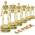 ORIENTAL CHERRY Halloween Party Supplies - 6 Pack Golden Best Costume Skeleton Trophies for Kids Adults Halloween Party Games De
